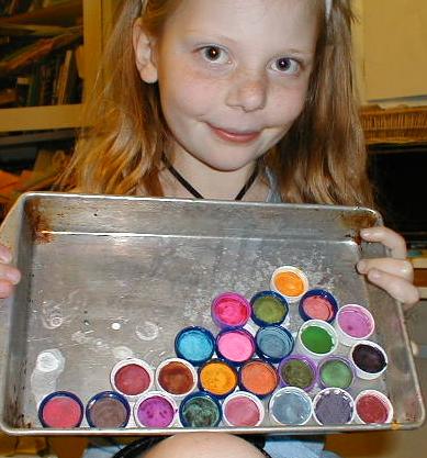 How to make easy and fun Watercolor paint with 3 pantry ingredients - two  coloring options 
